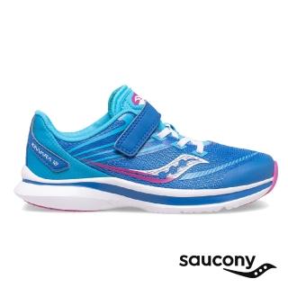 【SAUCONY 索康尼】慢跑鞋/運動鞋/休閒鞋/童鞋 原廠貨 KINVARA 12 A/C(藍/粉紅-SCSK165081)