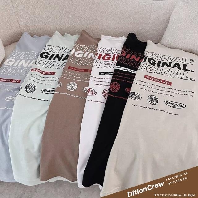 【Dition】爆款original聯名圖騰短T 落肩oversize短袖上衣(戶外ootd 情侶穿搭)