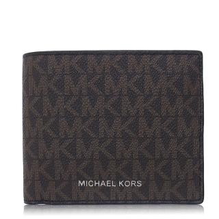 【Michael Kors】經典PVC / 附零錢袋 / 雙摺 短夾(深咖)