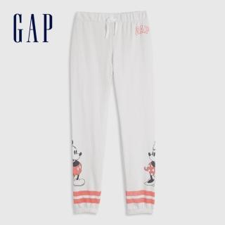 【GAP】女童 Gap x Disney 迪士尼系列 Logo印花休閒褲(839965-米奇圖案)