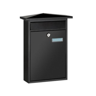黑色烤漆信箱 E5714(附二支鑰匙螺絲 上掀式外投外取)