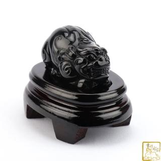 【吉祥水晶】銀沙黑曜石貔貅 187g(擋煞辟邪)