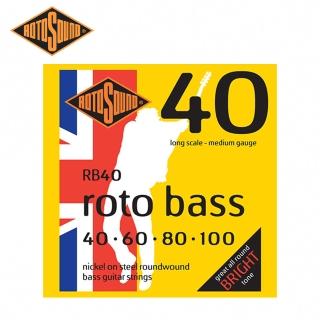 【Rotosound】RB40 40-100 四弦貝斯套弦(原廠公司貨 商品保固有保障)