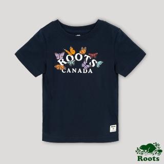 【Roots】Roots 小童- 生生不息系列 蝴蝶元素短袖T恤(藍色)