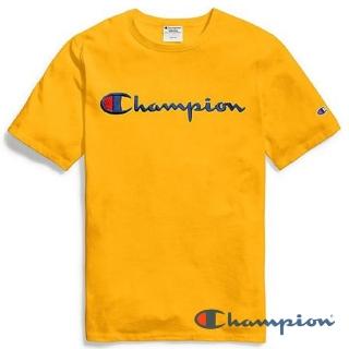 【Champion】刺繡logoTee-黃色