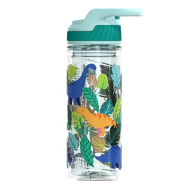 【Cool Gear 酷樂】兒童雙層藝術翻蓋吸管式水壺480ml(翻蓋吸管式)