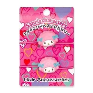 【小禮堂】Piano 造型塑膠彈力髮圈2入組 《大頭款》(平輸品)