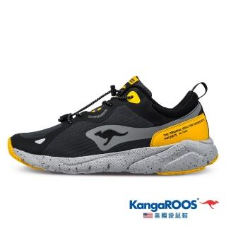 【KangaROOS 美國袋鼠鞋】男 ZEPHYR 防撥水跑鞋(黑-KM11978)