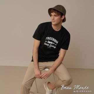 【GIORDANO 佐丹奴】男裝交通工具印花短袖T恤(03 標誌黑)