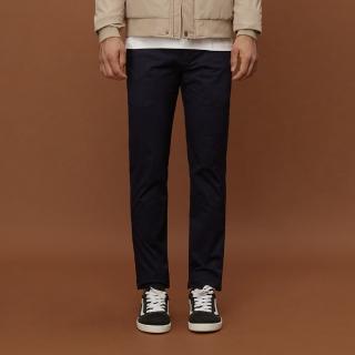 【GIORDANO 佐丹奴】男裝彈力錐形卡其褲(66 標誌海軍藍)