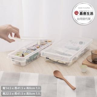 【韓國昌信生活】INTRAY冰箱可抽格式透明扁盒(15cm+23cm)