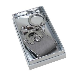 【Michael Kors】精美迷你版鑰匙圈吊飾(銀灰)