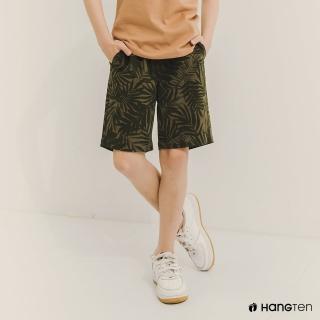 【Hang Ten】男童-REGULAR FIT鬆緊腰頭印花短褲(綠)