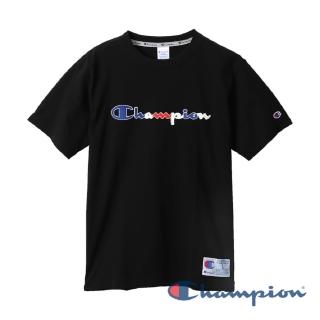 【Champion】AS彩色刺繡字體短Tee-黑色