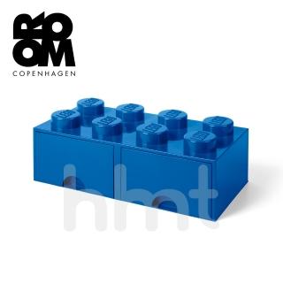 【LEGO 樂高】Room Copenhagen LEGO☆ Storage Brick 8樂高積木方塊八抽屜盒-藍色(樂高收納盒)