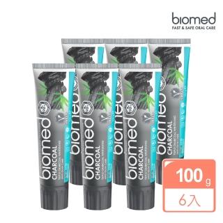 【Biomed】三重碳淨白牙膏6入組(100g*6)