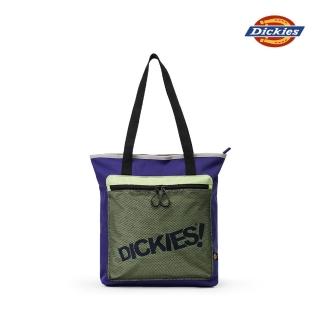 【Dickies】男女款深藍紫拼接材質前置拉鍊網袋托特包｜DK010486NV0