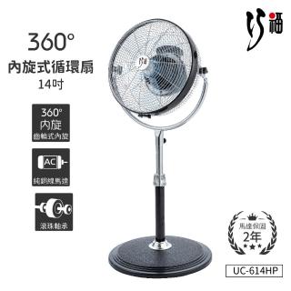 【巧福】360度內旋式循環扇14吋 UC-614HP(MIT/省電/馬達保固兩年/電風扇)