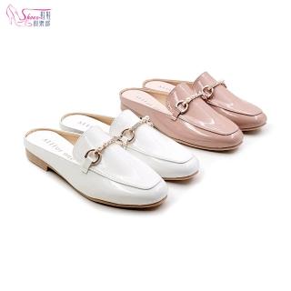 【ShoesClub 鞋鞋俱樂部】MIT珍珠水鑽飾韓系方頭穆勒鞋 女鞋 023-DC5092