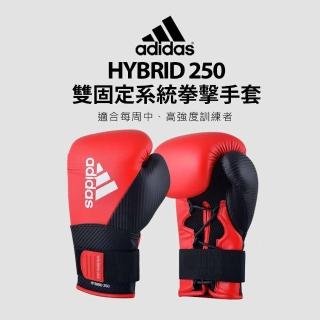 【adidas 愛迪達】adidas 2 IN 1雙固定拳套 紅黑(踢拳擊手套、泰拳手套、沙包手套)