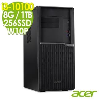 【Acer 宏碁】VM4680G 商用電腦 i3-10100/8G/256SSD+1TB/W10P(四核心雙碟電腦)