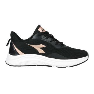 【DIADORA】女輕量專業慢跑鞋-路跑 運動 黑玫瑰金(DA31675)