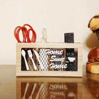 【桃花源創意工坊】北歐風格木質網面刀叉收納盒廚房餐具置物整理西餐刀叉勺子筷子文具鉛筆儲物盒(家具)