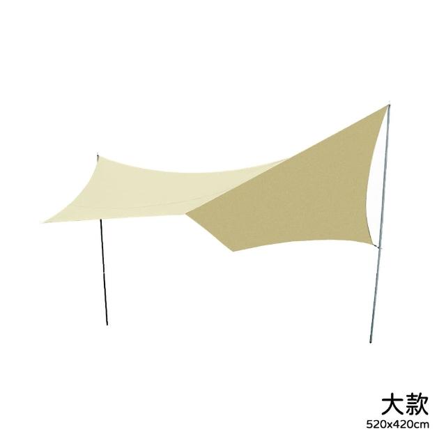 【外出趣】六角蝶形天幕大全套-大款-含天幕、營柱、地釘、營繩、調節片、收納袋(客廳帳 炊事帳 碟型天幕)