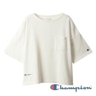 【Champion】Womens口袋短Tee-白色