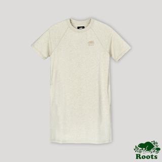 【Roots】Roots 女裝- 經典海狸LOGO短袖洋裝(燕麥色)