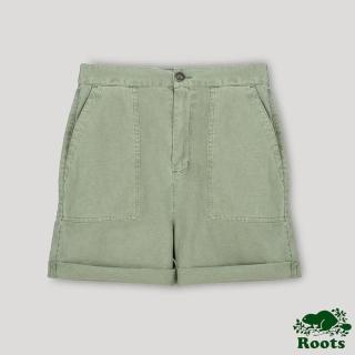 【Roots】Roots 女裝- 休閒平織短褲(綠色)