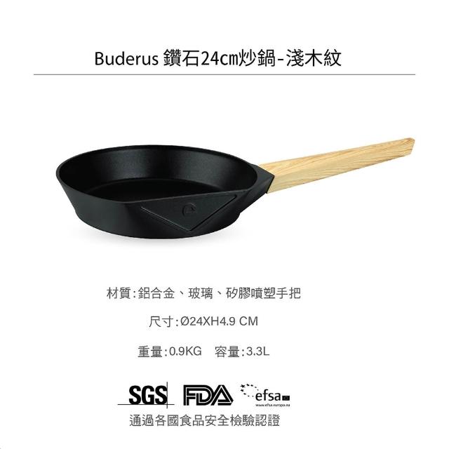 【德國Buderus】鑽石可立鍋系列_24cm平底鍋(獨立自煮鍋_IH爐適用)