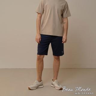 【GIORDANO 佐丹奴】男裝涼感抗菌抽繩短褲(26 新海軍藍)