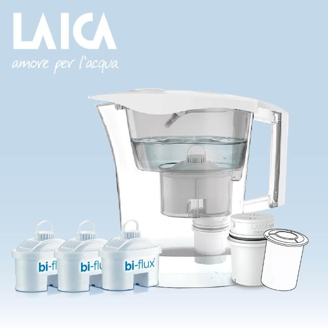 【LAICA 萊卡】除菌生飲濾水壺(1壺3芯+除菌濾芯)