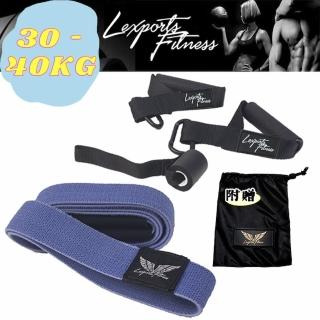 【LEXPORTS 勵動風潮】居家全面鍛鍊組 / 30-40KG(彈力繩 阻力繩 把手 健身 重訓)