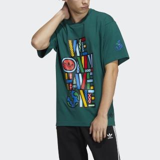 【adidas 愛迪達】上衣 男款 短袖上衣 運動 三葉草 國際碼 Artist Tee SS 綠 HA2248