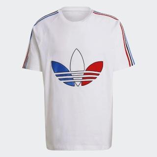 【adidas 愛迪達】上衣 男款 短袖上衣 運動 寬鬆 三葉草 國際碼 TRICOL TEE 2 白 GQ8921