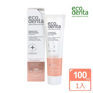 【立陶宛Eco　denta】薄荷敏感性牙膏100ml(適合敏感牙齒及做過瓷貼面的消費者)