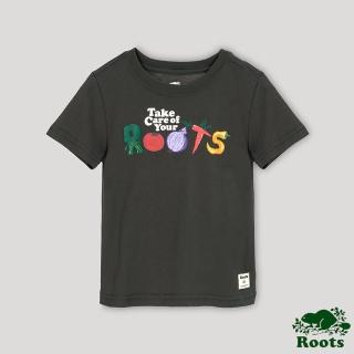 【Roots】Roots 小童- 回歸根源系列 蔬果元素短袖T恤(鐵灰色)