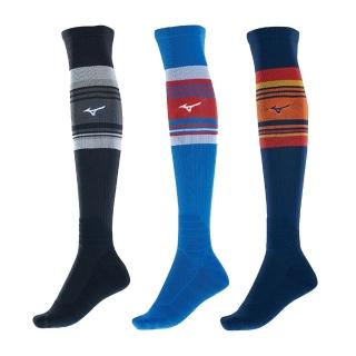 【MIZUNO 美津濃】Mizuno 棒壘襪 長筒襪 背號窗 毛巾底 90度腳跟 耐磨 運動 訓練 2入裝(12TX1U2209Q)