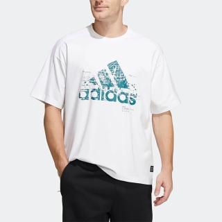 【adidas 愛迪達】上衣 男款 短袖上衣 運動 休閒 寬鬆 亞規 白 HD0050