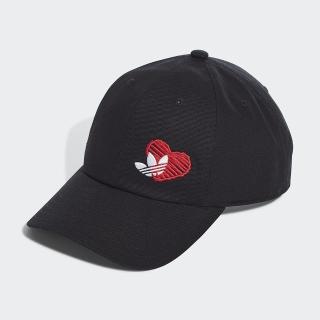 【adidas 愛迪達】帽子 棒球帽 遮陽帽 運動帽 愛心 三葉草 CAP 黑 HM4192