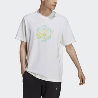 【adidas 愛迪達】上衣 男款 短袖上衣 運動 SUPERTURF TEE 白 HC6264