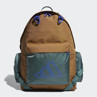 【adidas 愛迪達】後背包 書包 登山包 旅行包 運動包 BASK8BALL BP DP 咖啡色 GU4375