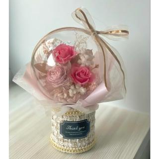【OSTARA FLORIST 奧斯塔拉花藝】泡泡球小香風永生花束(永生花、波波球、花禮、情人節、教師、升遷、發光)