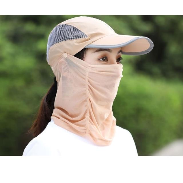 【MGSHOP】男女可折疊紗網透氣遮陽帽(多色可選/男女適合)