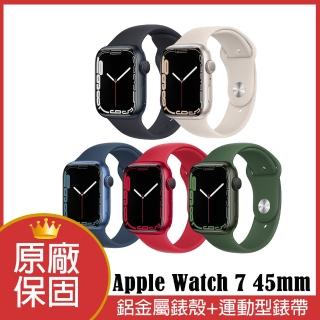 【Apple 蘋果】Apple Watch Series 7  GPS 45 公釐鋁金屬錶殼搭配運動錶帶