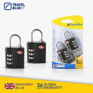 【Travelblue 藍旅】TSA美國海關鎖 二入 三色任選(旅行配件 海關密碼鎖 行李箱鎖)
