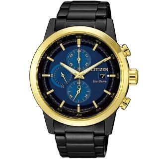 【CITIZEN 星辰】亞洲限定 光動能紳士三眼計時手錶-43mm(CA0614-51L)