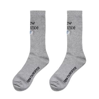 【NEW BALANCE】襪子 Crew 灰 中筒襪 單雙入 台灣製 長襪 休閒 NB(LAS22061GRF)